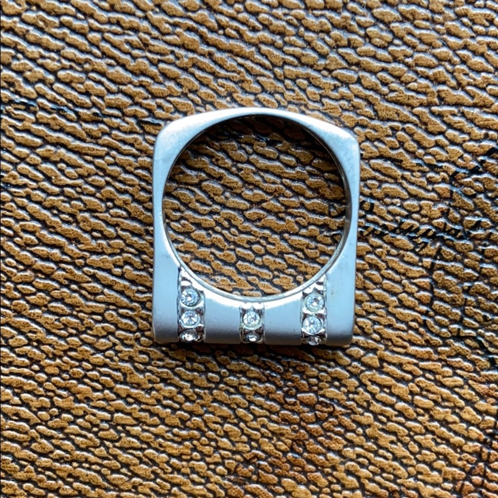 Sterling silver square ring - Picture 2 of 4